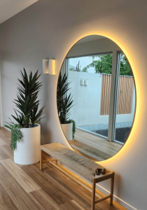 Modern mirror with lights